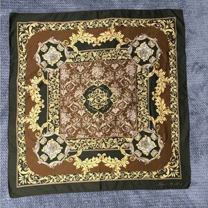 Monaco Monte Carlo Women’s Luxurious Brown and Gold Scarf